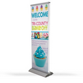Indoor Double Sided Retractor Banner Stand w/ Banner